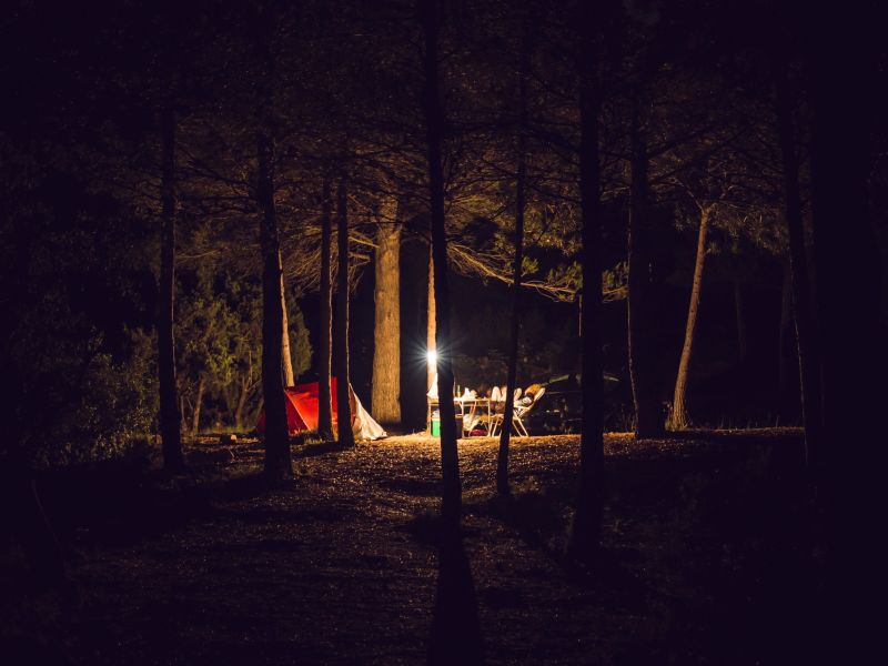 Canoe Trail night time camping team building activity